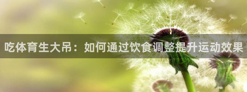 吃体育生大吊：如何通过饮食调整提升运动效果