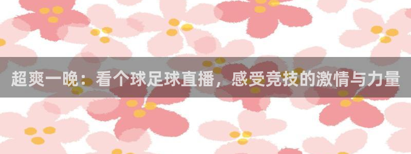 比分500足球：超爽一晚：看个球足球直播，感受竞技的激情与力量